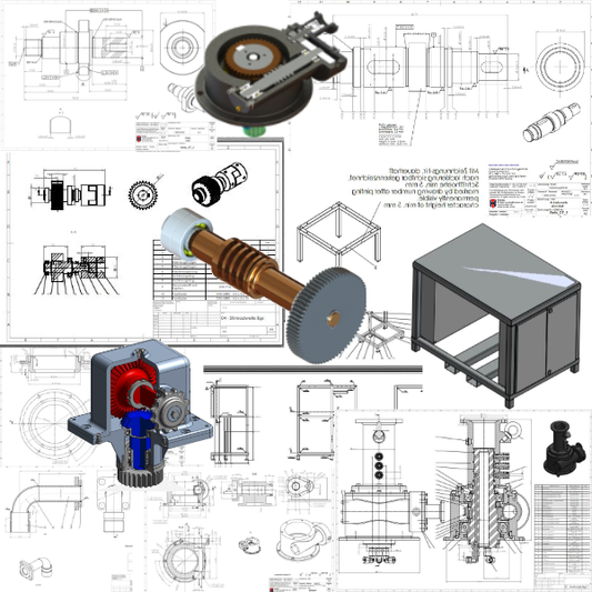 Technisches Zeichnungspaket: Präzise CAD-Vorlagen für Fräs-, Drehteile, Montage und mehr