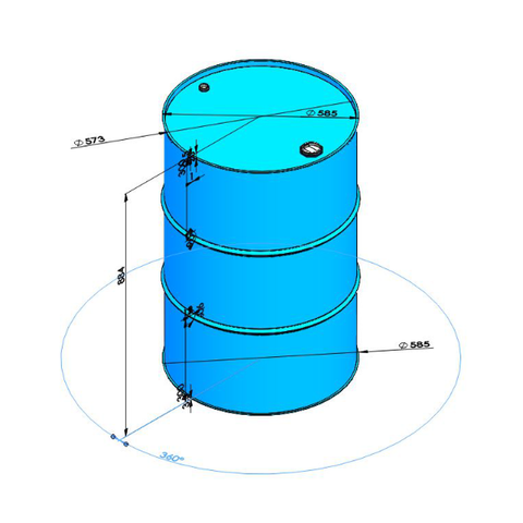 3D-Paket: Lager- und Transportlösungen für Flüssigkeiten, Stahlfass, Weithalsfass, IBC-Container, Kanister uvm.