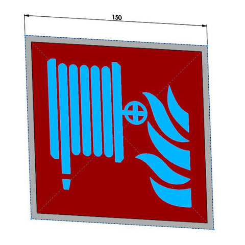 3D package: Fire protection oak 8 pieces as a package, according to DIN EN ISO 7010