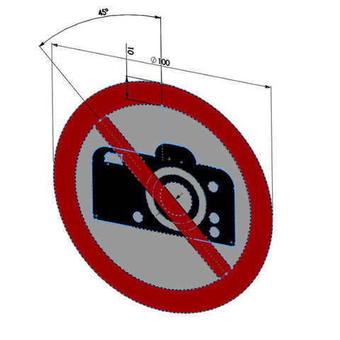 3D package: Prohibition signs 25 pieces as a package, according to DIN EN ISO 7010