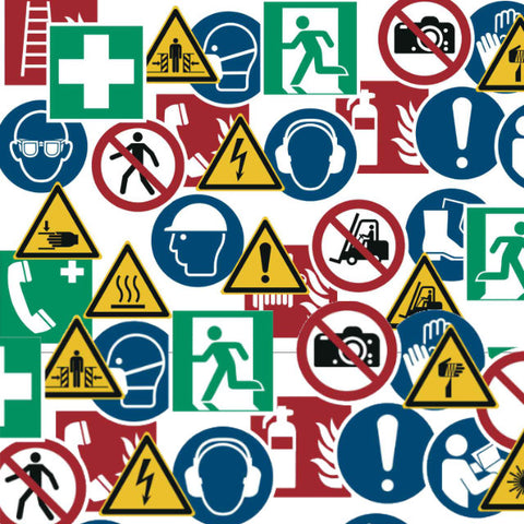 3D package: Prohibition signs 25 pieces as a package, according to DIN EN ISO 7010